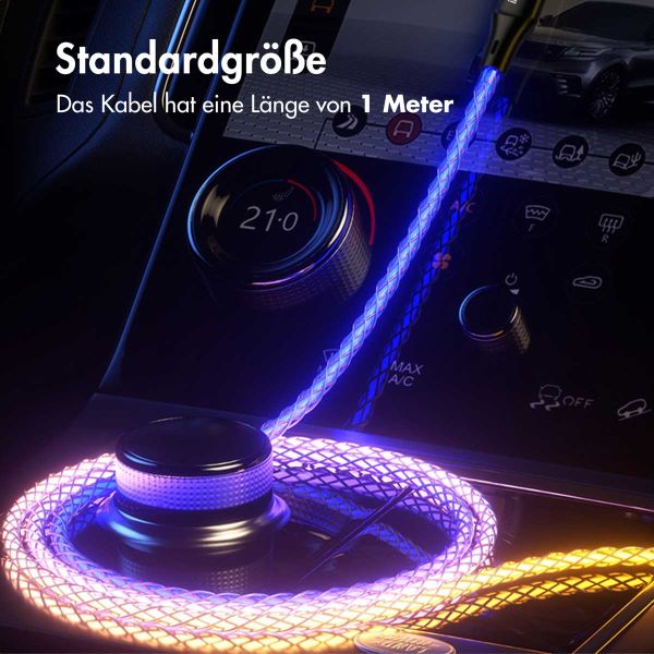 imoshion Leughtendes Schnellladekabel RGB - USB-A zu USB-C Kabel - 1 Meter