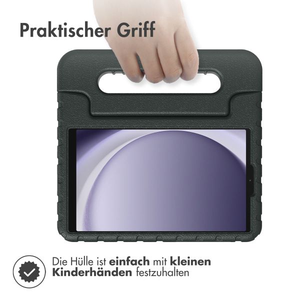 imoshion Schutzhülle mit Handgriff kindersicher für das Samsung Galaxy Tab A9 8.7 Zoll - Schwarz