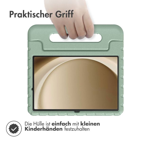 imoshion Schutzhülle mit Handgriff kindersicher für das Samsung Galaxy Tab A9 Plus - Olive Green