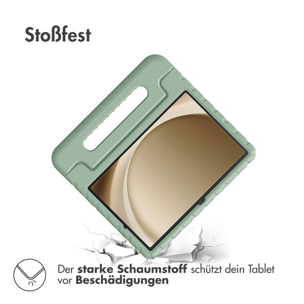 imoshion Schutzhülle mit Handgriff kindersicher für das Samsung Galaxy Tab A9 Plus - Olive Green