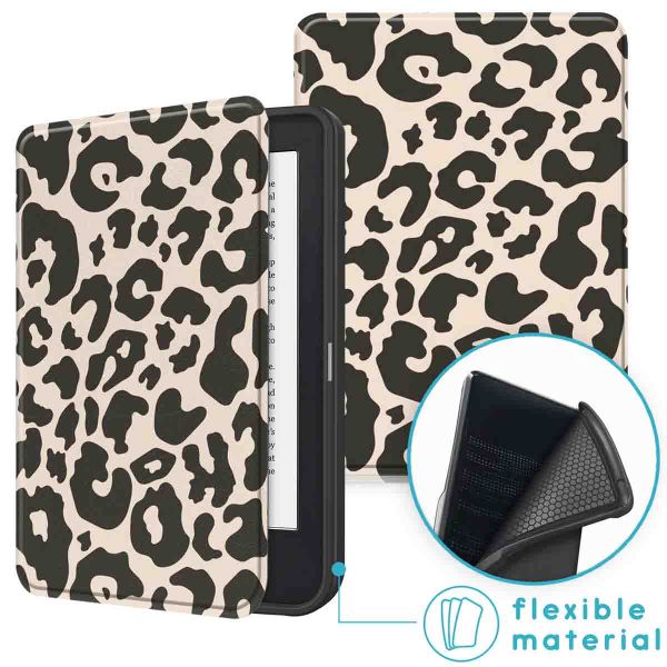 imoshion Design Slim Soft Case Sleepcover für das Kobo Clara 2E / Tolino Shine 4 - Leopard