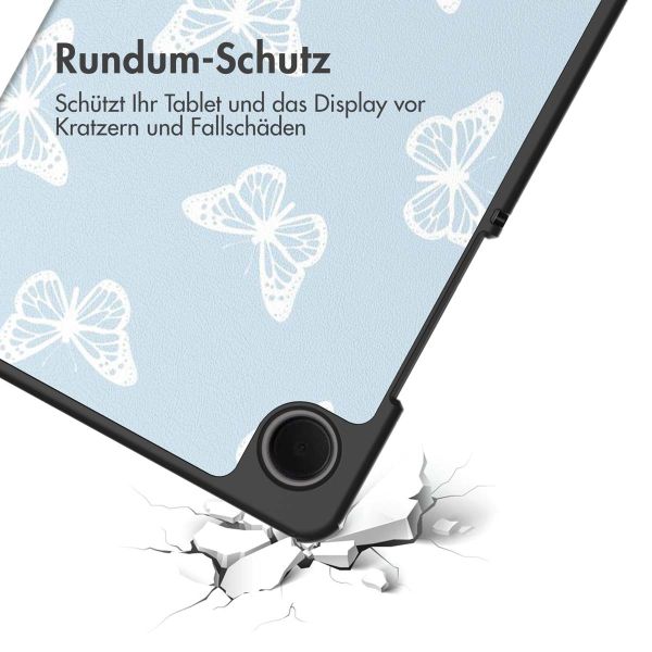 imoshion Design Trifold Klapphülle für das Samsung Galaxy Tab A9 8.7 Zoll - Butterfly