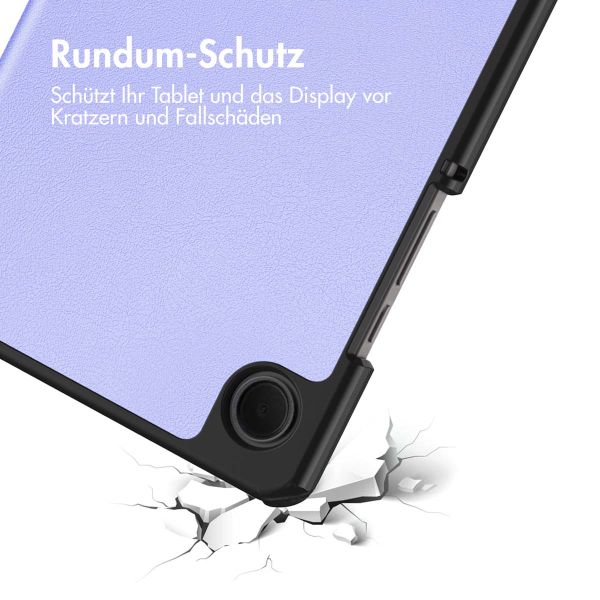 imoshion Trifold Klapphülle für das Samsung Galaxy Tab A9 8.7 Zoll - Lila