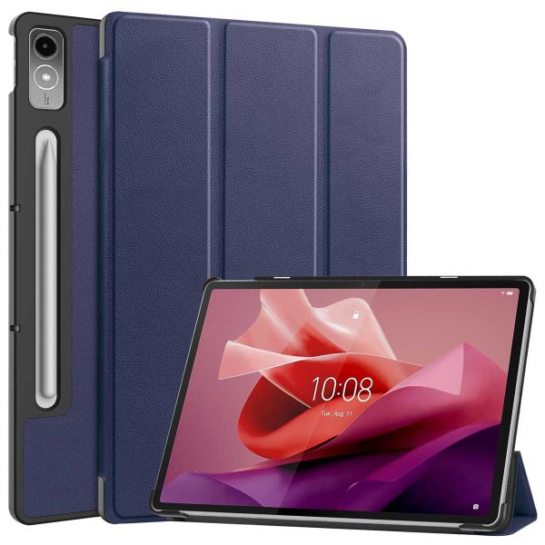 imoshion Trifold Klapphülle für das Lenovo Tab P12 - Dunkelblau