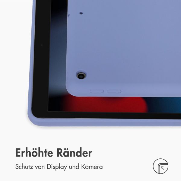 Accezz Liquid Silicone Back Cover für das iPad 9 (2021) 10.2 Zoll / iPad 8 (2020) 10.2 Zoll / iPad 7 (2019) 10.2 Zoll - Violett