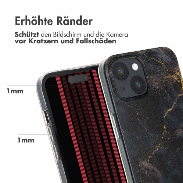 iMoshion Design Hülle für das iPhone 15 - Black Marble