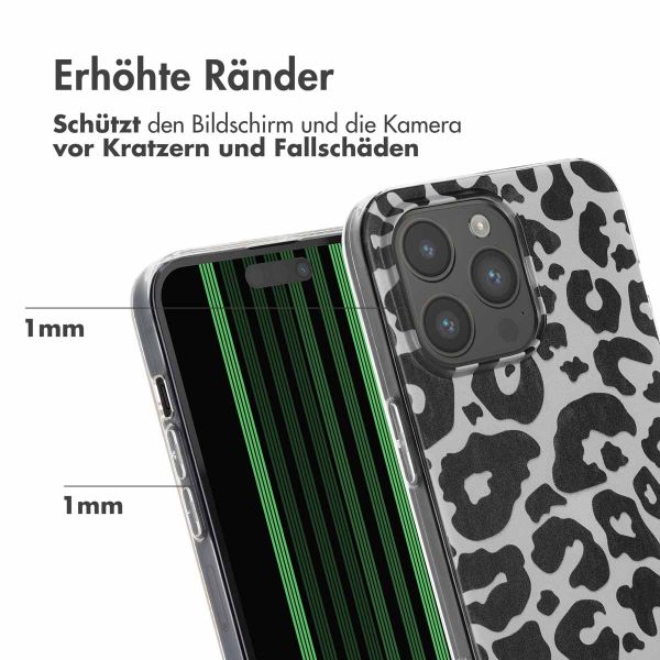 iMoshion Design Hülle für das iPhone 15 Pro Max - Leopard / Schwarz