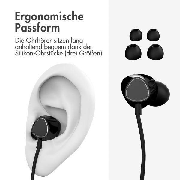 imoshion In-ear Kopfhörer - Kabelgebundene Kopfhörer - Mit AUX / 3,5 mm Klinkenanschluss - Schwarz