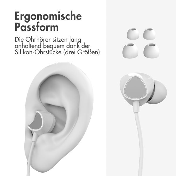 imoshion In-ear Kopfhörer - Kabelgebundene Kopfhörer - AUX / 3,5 mm Klinkenanschluss - Weiß