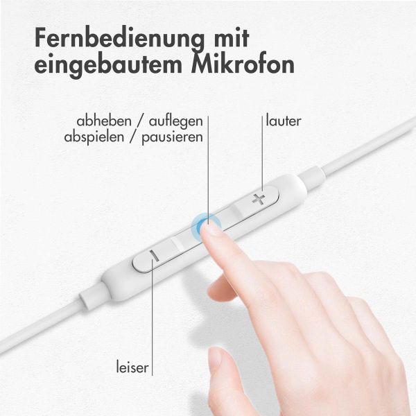 imoshion In-ear Kopfhörer - Kabelgebundene Kopfhörer - USB-C Anschluss - Weiß