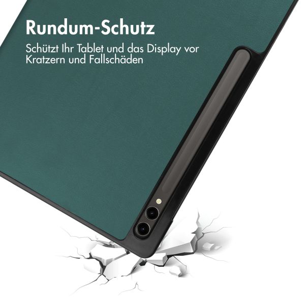 imoshion Trifold Klapphülle für das Samsung Galaxy Tab S9 Ultra 14.6 Zoll - Dunkelgrün