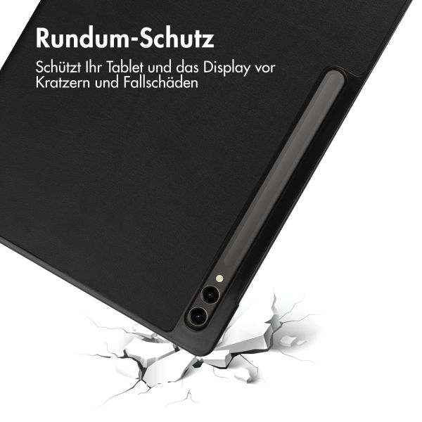 imoshion Trifold Klapphülle für das Samsung Galaxy Tab S9 Ultra 14.6 Zoll - Schwarz