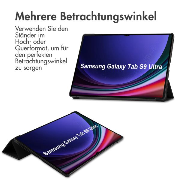 imoshion Trifold Klapphülle für das Samsung Galaxy Tab S9 Ultra 14.6 Zoll - Schwarz