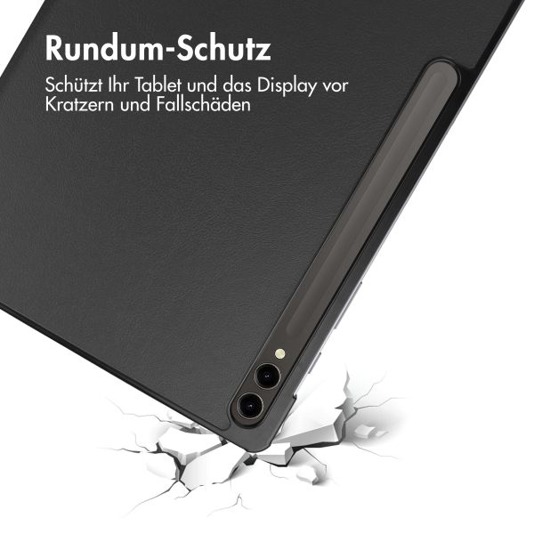 imoshion Trifold Klapphülle für das Samsung Galaxy Tab S9 Plus 12.4 Zoll - Schwarz