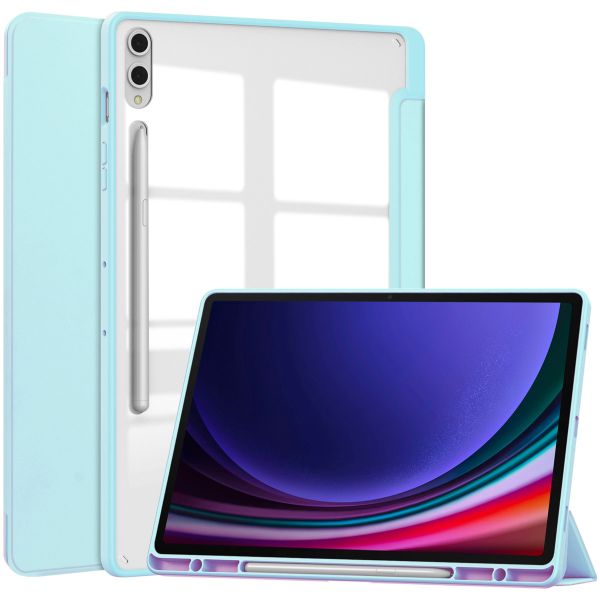 imoshion Trifold Hardcase Klapphülle für das Samsung Galaxy Tab S9 Plus 12.4 Zoll - Hellblau