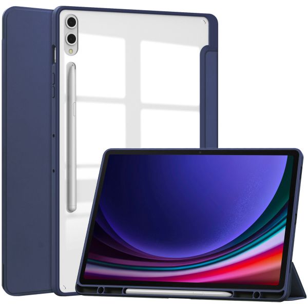 imoshion Trifold Hardcase Klapphülle für das Samsung Galaxy Tab S9 Plus 12.4 Zoll - Dunkelblau