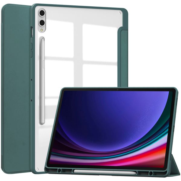 imoshion Trifold Hardcase Klapphülle für das Samsung Galaxy Tab S9 Plus 12.4 Zoll - Grün