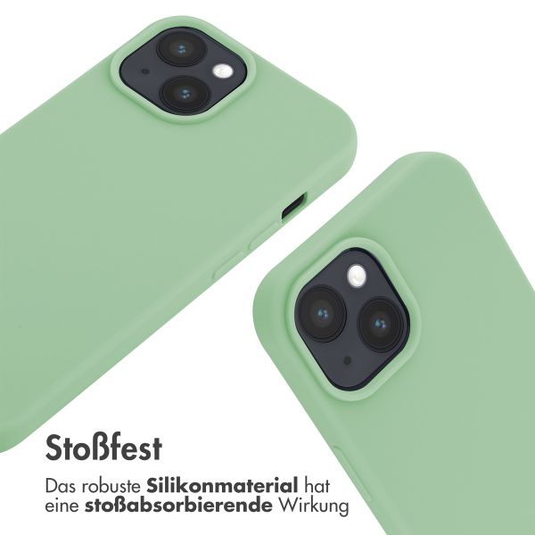 imoshion Silikonhülle mit Band für das iPhone 15 - Grün