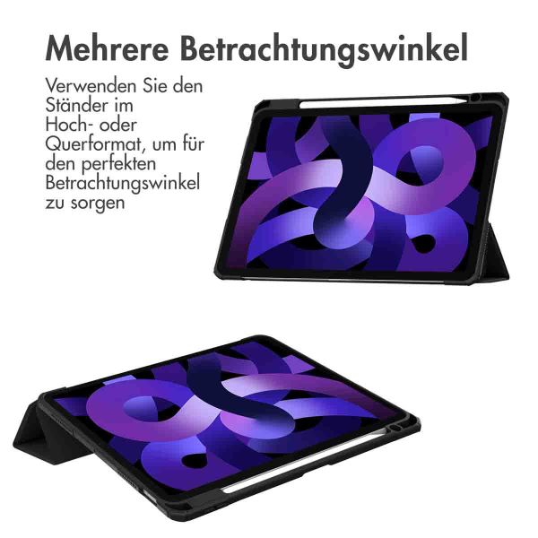 imoshion Trifold Hardcase Klapphülle für das iPad Air 11 Zoll (2024) M2 / Air 5 (2022) / Air 4 (2020) - Schwarz