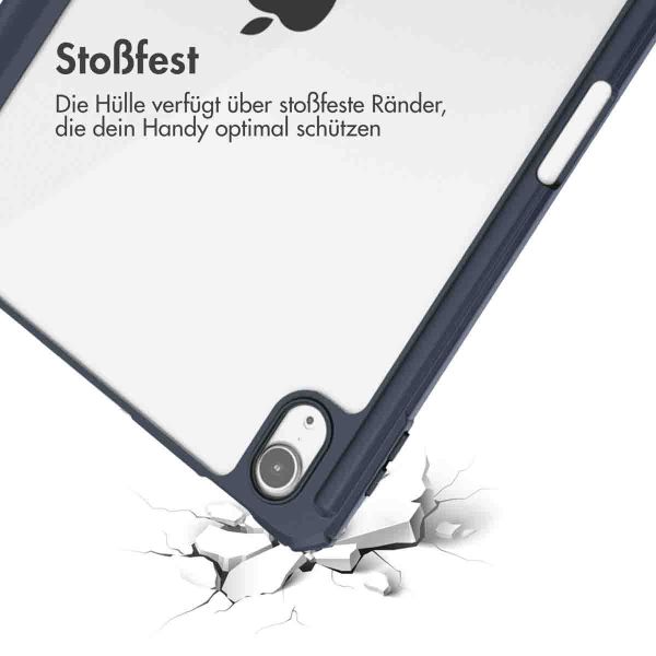 imoshion Trifold Hardcase Klapphülle für das iPad Air 11 Zoll (2024) M2 / Air 5 (2022) / Air 4 (2020) - Dunkelblau