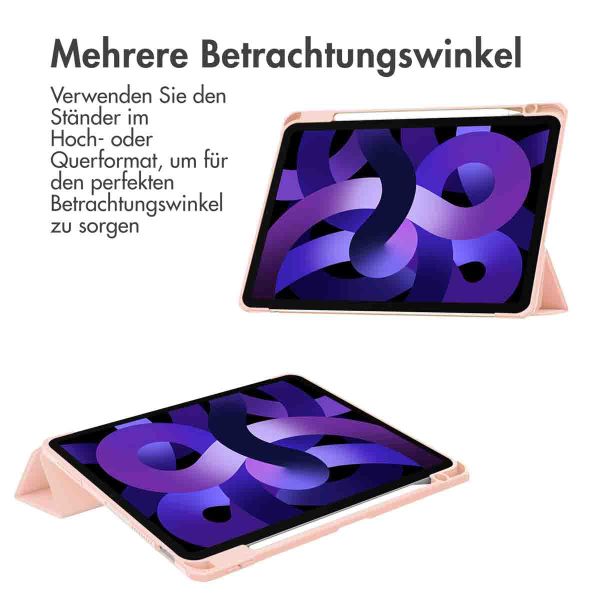 imoshion Trifold Hardcase Klapphülle für das iPad Air 11 Zoll (2024) M2 / Air 5 (2022) / Air 4 (2020) - Rosa
