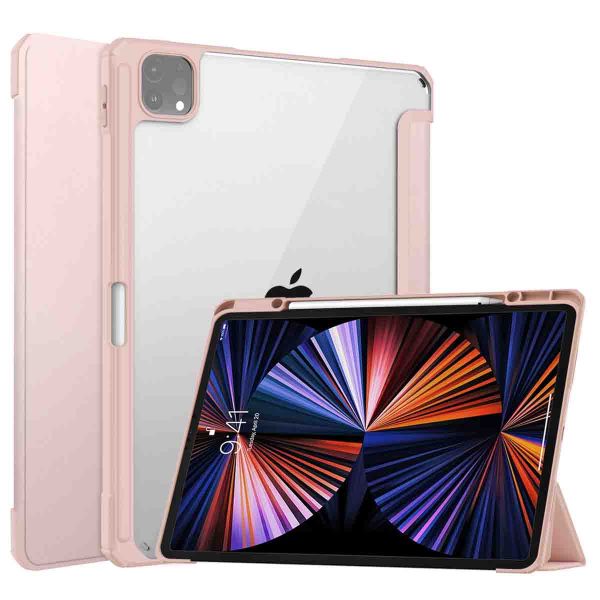 imoshion Trifold Hardcase Klapphülle für das iPad Pro 12.9 (2018 - 2022) - Rosa