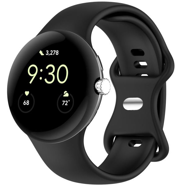 imoshion Silikonband für das Google Pixel Watch / Watch 2 / Watch 3 (41 mm) - Größe S - Schwarz