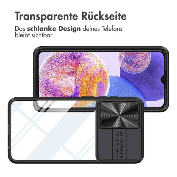 imoshion Back Cover mit Kameraschieber für das Samsung Galaxy A23 (5G) - Schwarz