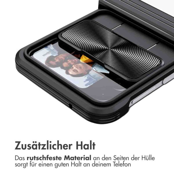 imoshion Back Cover mit Kameraschieber für das Samsung Galaxy Z Flip 4 - Schwarz