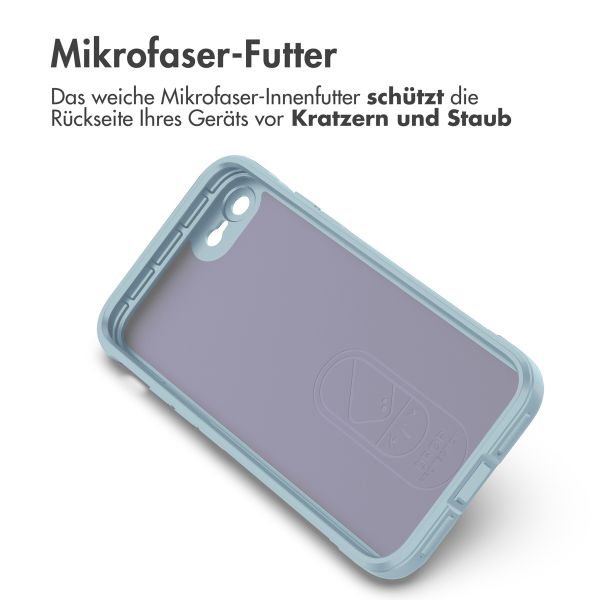 imoshion EasyGrip Back Cover für das iPhone SE (2022 / 2020) / 8 / 7 - Hellblau