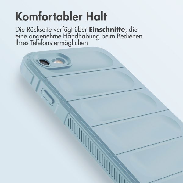 imoshion EasyGrip Back Cover für das iPhone SE (2022 / 2020) / 8 / 7 - Hellblau