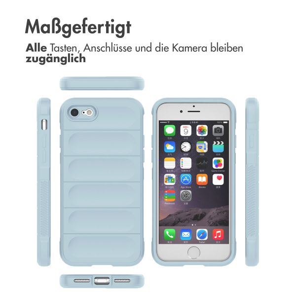 imoshion EasyGrip Back Cover für das iPhone SE (2022 / 2020) / 8 / 7 - Hellblau