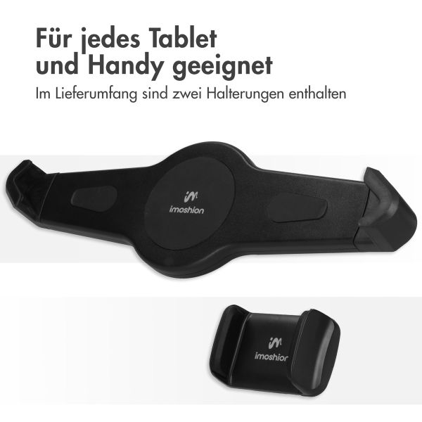 imoshion ﻿Flexibler Tablethalter Schreibtisch - inklusive Telefonhalter - Schwarz