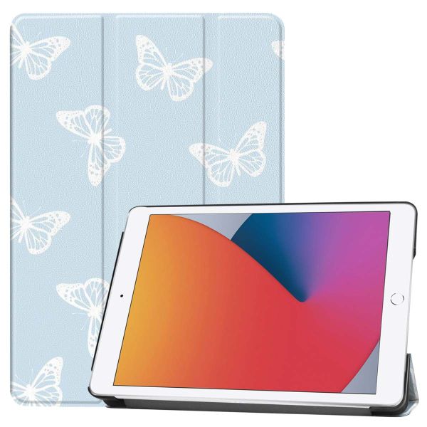 imoshion Design Trifold Klapphülle für das iPad 9 (2021) 10.2 Zoll / iPad 8 (2020) 10.2 Zoll / iPad 7 (2019) 10.2 Zoll - Butterfly