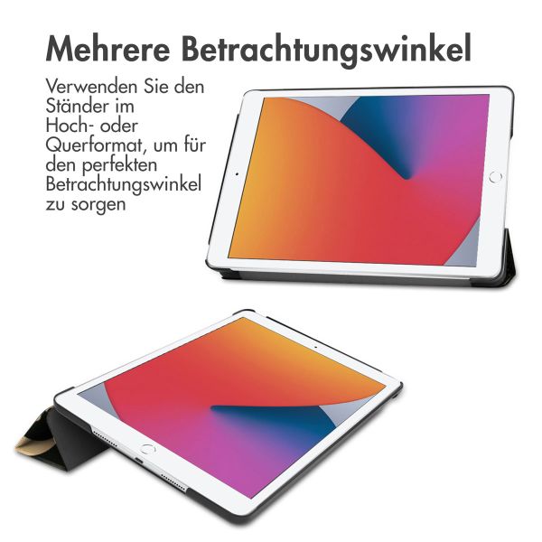 imoshion Design Trifold Klapphülle für das iPad 9 (2021) 10.2 Zoll / iPad 8 (2020) 10.2 Zoll / iPad 7 (2019) 10.2 Zoll - Stars Sky