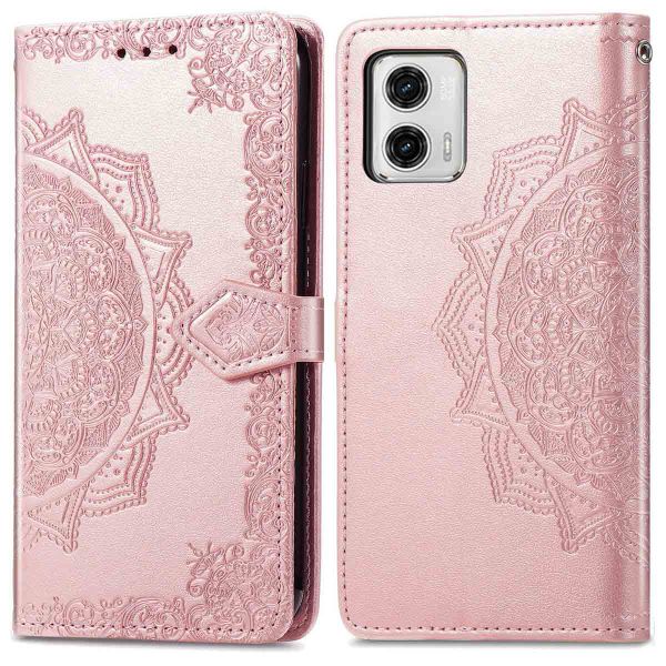 imoshion Mandala Klapphülle für das Motorola Moto G73 - Rose Gold