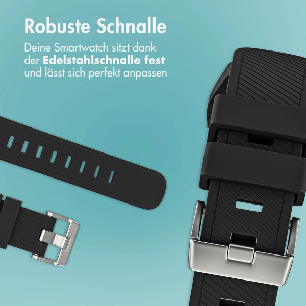 imoshion Flexibles Silikonarmband – Universeller 20-mm-Anschluss – Schwarz