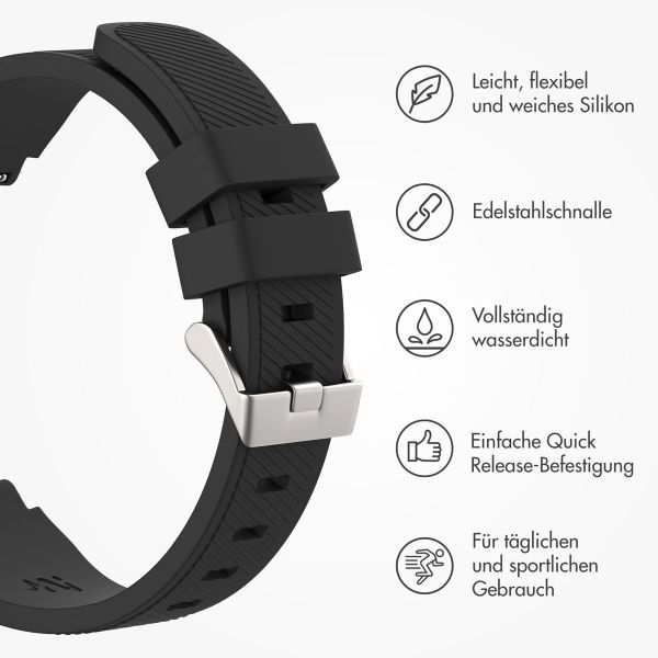 imoshion Flexibles Silikonarmband – Universeller 20-mm-Anschluss – Schwarz