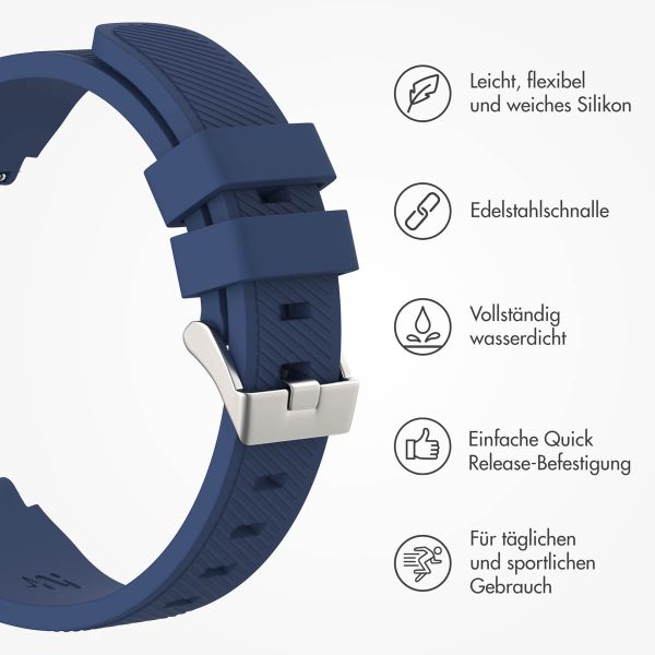 imoshion Flexibles Silikonarmband – Universeller 20-mm-Anschluss – Dunkelblau