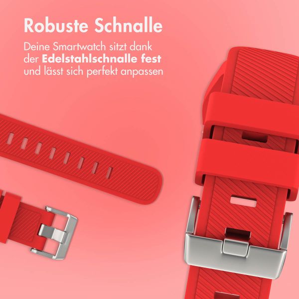 imoshion Flexibles Silikonarmband – Universeller 20-mm-Anschluss – Rot