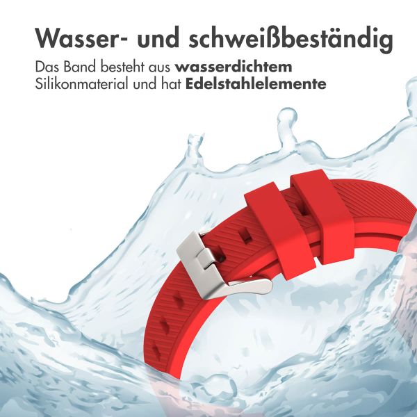 imoshion Flexibles Silikonarmband – Universeller 20-mm-Anschluss – Rot