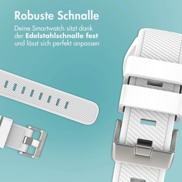 imoshion Flexibles Silikonarmband – Universeller 20-mm-Anschluss – Weiß