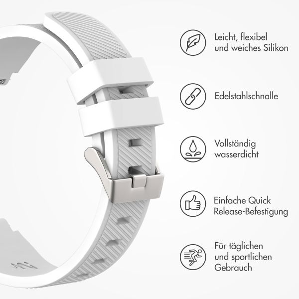 imoshion Flexibles Silikonarmband – Universeller 20-mm-Anschluss – Weiß