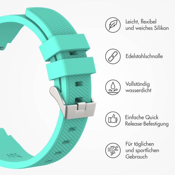 imoshion Flexibles Silikonarmband – Universeller 20-mm-Anschluss – Mintgrün