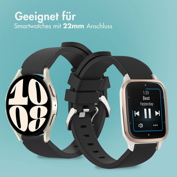 imoshion Flexibles Silikonarmband – Universeller 22-mm-Anschluss – Schwarz