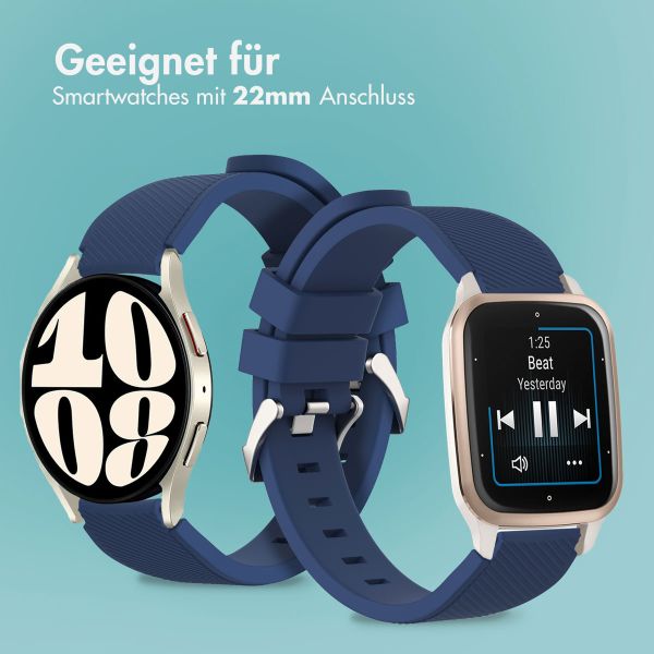 imoshion Flexibles Silikonarmband – Universeller 22-mm-Anschluss – Dunkelblau