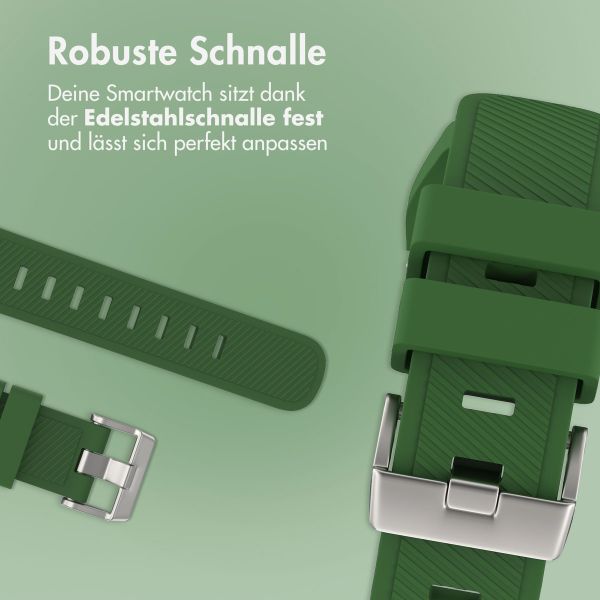 imoshion Flexibles Silikonarmband – Universeller 22-mm-Anschluss – Dunkelgrün