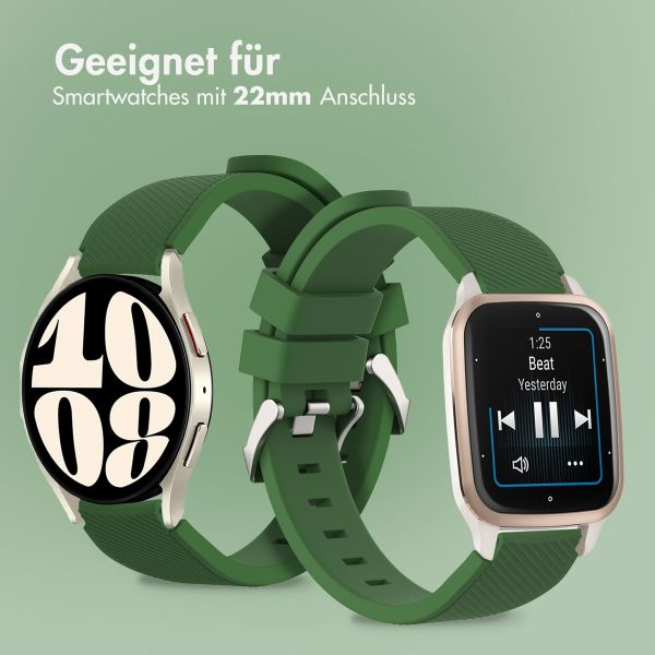 imoshion Flexibles Silikonarmband – Universeller 22-mm-Anschluss – Dunkelgrün