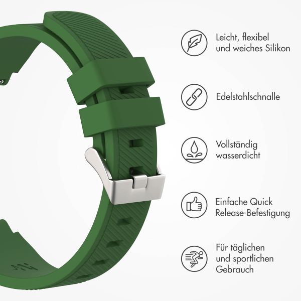 imoshion Flexibles Silikonarmband – Universeller 22-mm-Anschluss – Dunkelgrün