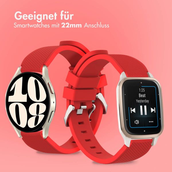 imoshion Flexibles Silikonarmband – Universeller 22-mm-Anschluss – Rot